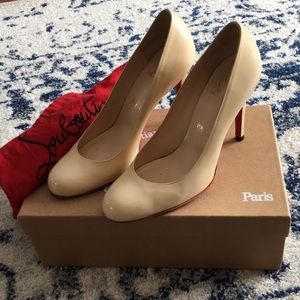 Christian Louboutin nude pumps
